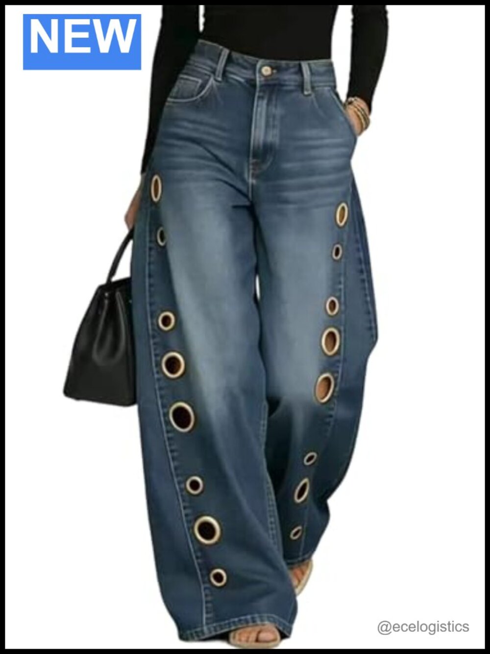 Y2K Baggy Wide Leg Jeans High Waisted Boyfriend Denim Pants